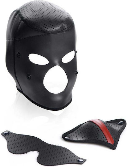 XR Master Series Scorpion Hood with Removable Blindfold & Mouth Mask BDSM Maske in Schwarz Farbe