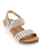 Anatomic Women's Fabric Ankle Strap Platforms Bronze