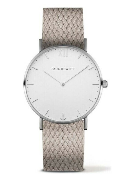 Paul Hewitt Γυναικείο Ρολόι 39mm Μπαταρίας με Γκρι Υφασμάτινο Λουράκι