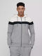 4F Men's Sweatshirt Jacket with Hood and Pockets Gray