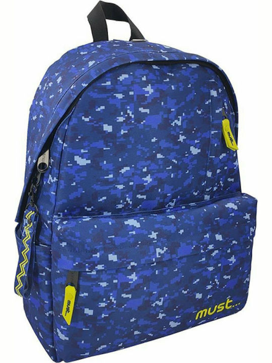 Must Team Monochrome Army Blue School Bag Backp...