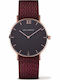Paul Hewitt Herrenuhr 39mm Batterie mit Burgundisch Stoffarmband