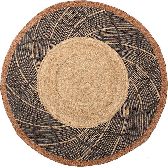 Royal Carpet Tonga 293/588 Καλοκαιρινό από Γιούτα Φ120cm Γκρι