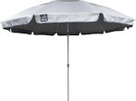 Solart Foldable Beach Aluminum Umbrella 2.2m with UV Protection and Air Vent Gray