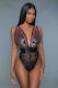 Be Wicked Estella Bodysuit With Sequins Black / Purple