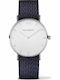 Paul Hewitt Ανδρικό Ρολόι 39mm Μπαταρίας με Μπλε Υφασμάτινο Λουράκι
