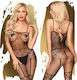Penthouse Firecracker Bodystocking Цели Калсони Мрежест с Отворен Чатал Черен