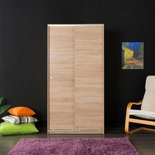 Sliding Double Door Wardrobe Sonoma 94x52x182cm