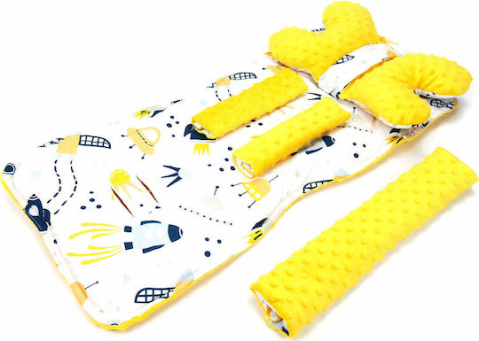 BabyCute Κάλυμμα Καροτσιού Deluxe Διπλής Όψης Yellow Space