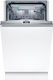 Bosch SPV4EMX20E Πλήρως Εντοιχιζόμενο Πλυντήριο Πιάτων με Wi-Fi για 10 Σερβίτσια Π44.8xY81.5εκ. Λευκό
