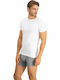 Men's Short Sleeve Undershirts White 2Pack