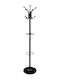 Woodwell Metallic Coat Rack with Umbrella Holder Black Rotating with Marble Base Jason 37x37x170cm