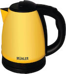 Muhler Kettle 2lt 1500W Yellow