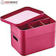 Herzberg Kosmetikorganisator Mit Schubladen & Trennzeichen Fuchsia 22,5x18x15,5cm