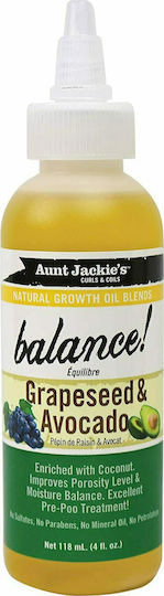 Aunt Jackie' s Grapeseed & Avocado Λάδι Μαλλιών για Ενδυνάμωση 118ml