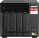 QNap TS-473A-8G NAS Tower with 4 slots for HDD/M.2/SSD and 2 Ethernet ports