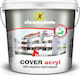 Χρωμοδομή Cover Acryl Τσιμεντόχρωμα Ακρυλικό Λευκό 9lt