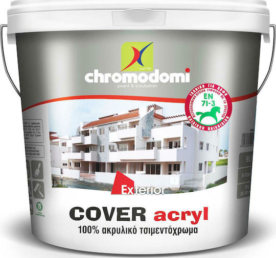 Χρωμοδομή Cover Acryl Τσιμεντόχρωμα Ακρυλικό Λευκό 9lt