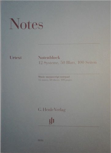 G. Henle Verlag Τετράδιο Μουσικής 100 Φύλλων Λευκό
