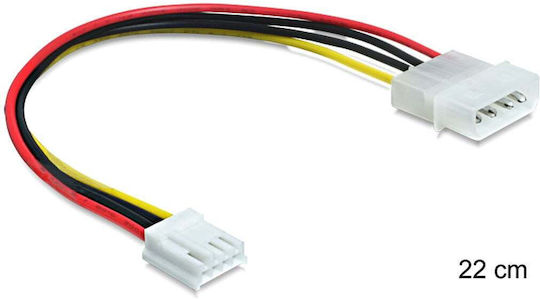 DeLock 4-Pin Molex - 4-Pin Floppy Cable 0.24m Πολύχρωμο 83184