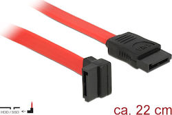DeLock 7-Pin SATA II - 7-Pin SATA II Cable 0.22m Angle (90°) Κόκκινο (84354)