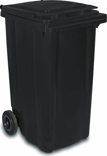 Green City International Plastic Coș de gunoi Deșeuri Coșuri de gunoi cu roți 240lt Gri
