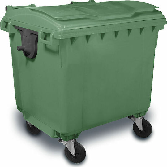 Green City International Plastic Wheeled Waste Bin 1100lt Green