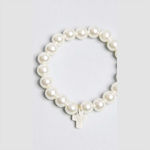 Mouchtaris Collection Christening Charm Bracelet White 50pcs