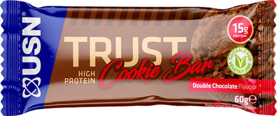USN Trust Cookie Блокче с 15гр Протеин & Вкус Double Chocolate 60гр