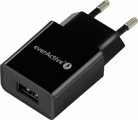everActive Φορτιστής Χωρίς Καλώδιο με Θύρα USB-A Μαύρος (SC-100B)