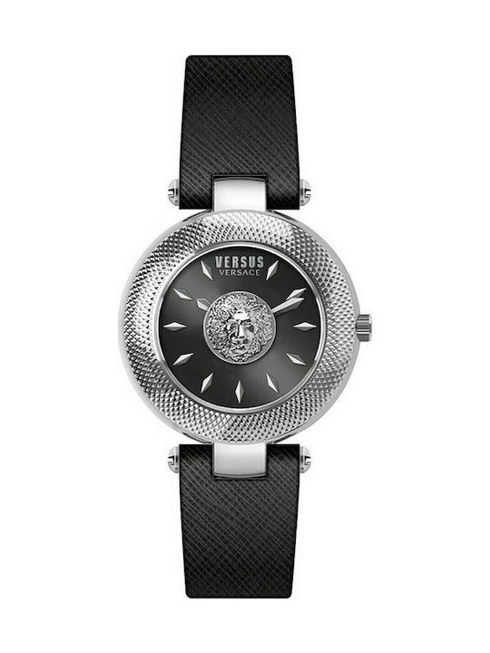 Versus by Versace Watch with Black Leather Strap