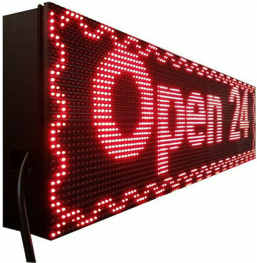 LED скролиращ панел Едностранно Водоустойчив 135x40см Червено