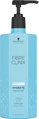 Schwarzkopf Fiber Clinix Hydrate Σαμπουάν για Αναδόμηση/Θρέψη για Όλους τους Τύπους Μαλλιών 1000ml