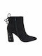 La Coquette Suede Women's Ankle Boots Black 9557B-1