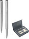 Parker Vector Pen Set Ballpoint Medium made of Steel Silver in a case (in a paper cassette)