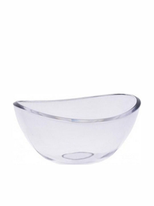 Click Plastic Serving Bowl Διάφανο with Diameter 16εκ. 1pcs