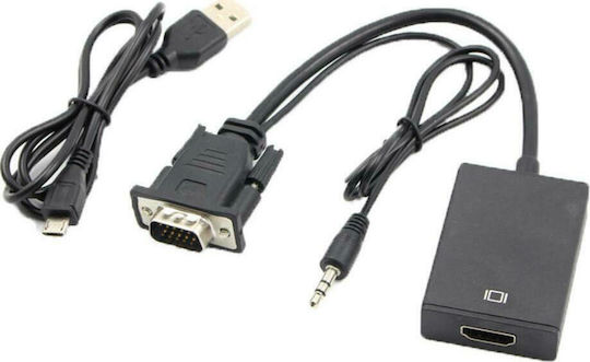 FT Electronics Convertor VGA masculin în HDMI feminin 1buc FTT14-047