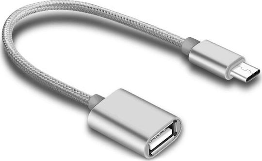 FT Electronics Конвертор USB-C мъжки към USB-A женски Сребрист 1бр FTT4-052