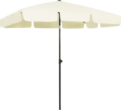 vidaXL Foldable Beach Umbrella Sand Diameter 2m with UV Protection Yellow of the