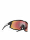 Bliz Vision Herren Sonnenbrille mit Schwarz Kunststoff Gestell und Rot Linse
