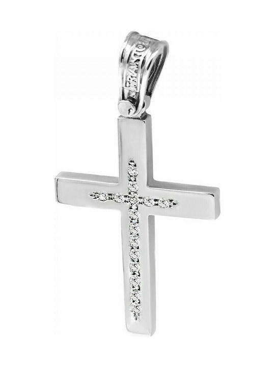 Triantos White Gold Cross 14K