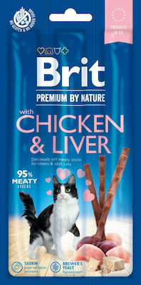 Brit Kitten and Adult Treats in Stick with Chicken Chicken & Liver for Young Cats 15gr