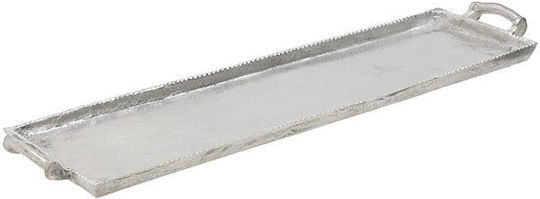 Inart Декоративен Таван Метал Правоъгълена Silver 81x21x6см 1бр