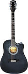 Daniel's Guitars Acoustic Guitar CF-4001C Cutaway Black