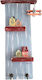 Kapadakis Wood Art Wooden Wall Hanger 2 Hooks Multicolour 20x6x37cm
