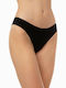 Invisible Βαμβακερά Women's Slip 3Pack Seamless Black