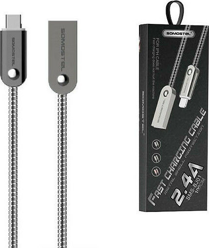 Somostel Geflochten USB 3.0 auf Micro-USB-Kabel Silber 1m (SMS-BJ01) 1Stück