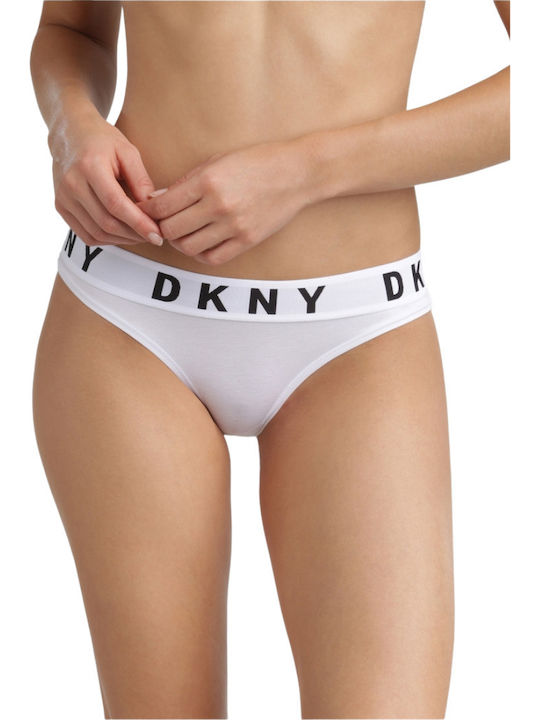DKNY Βαμβακερό Γυναικείο Slip Λευκό
