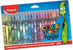 Maped Color'Peps Monster Washable Drawing Markers Thin Set 24 Colors