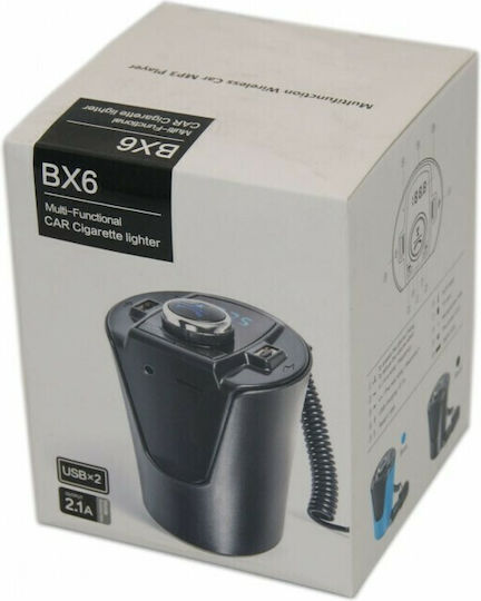 Car Charger 2.1A with Ports 1xUSB 1xLighter